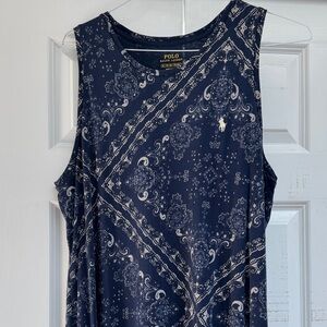 Polo by Ralph Lauren Dark Blue Patterned Dress